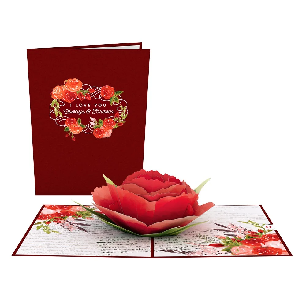 Lovepop Love Rose Bloom Pop-Up Card