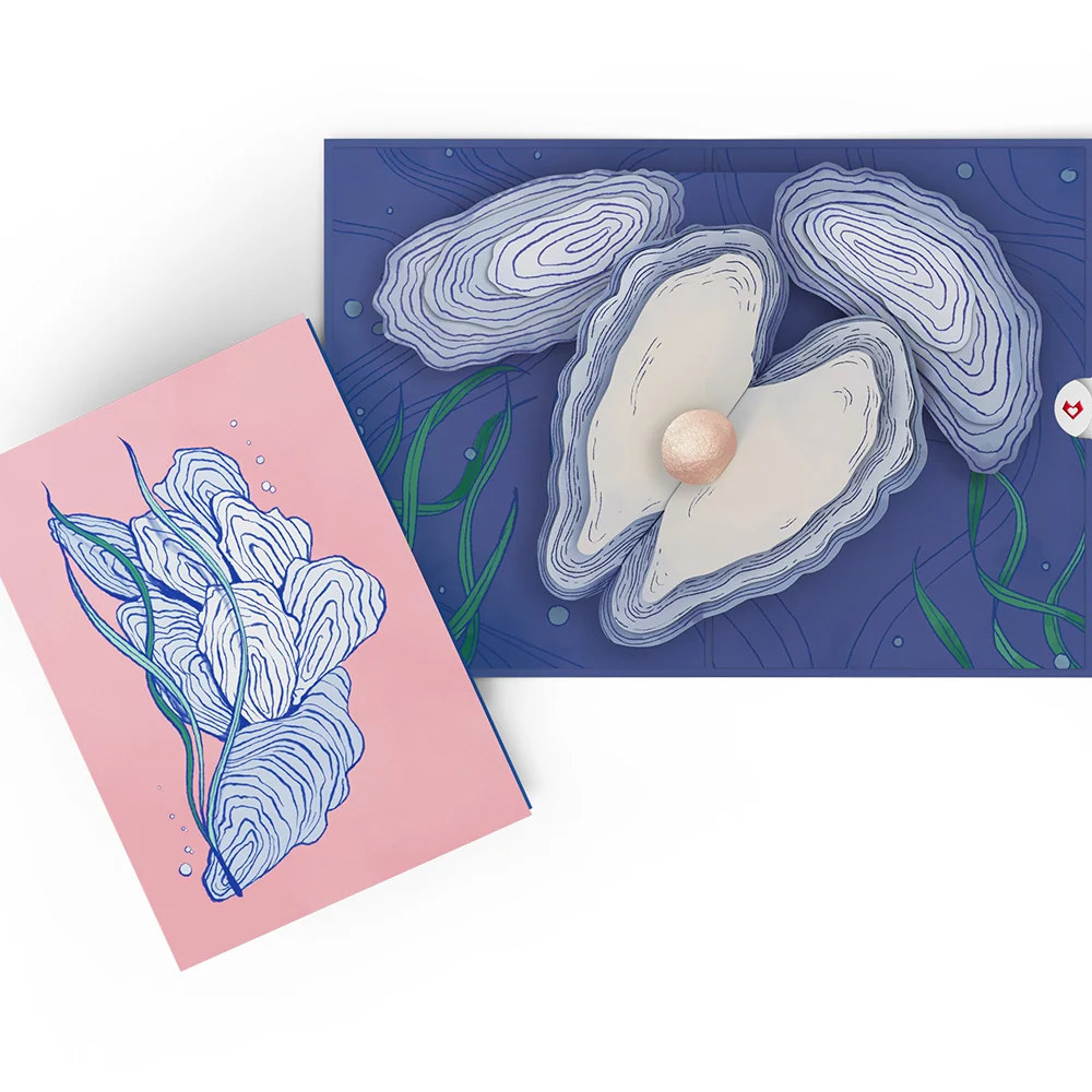 Lovepop Coastal Oysters Pop-Up Card