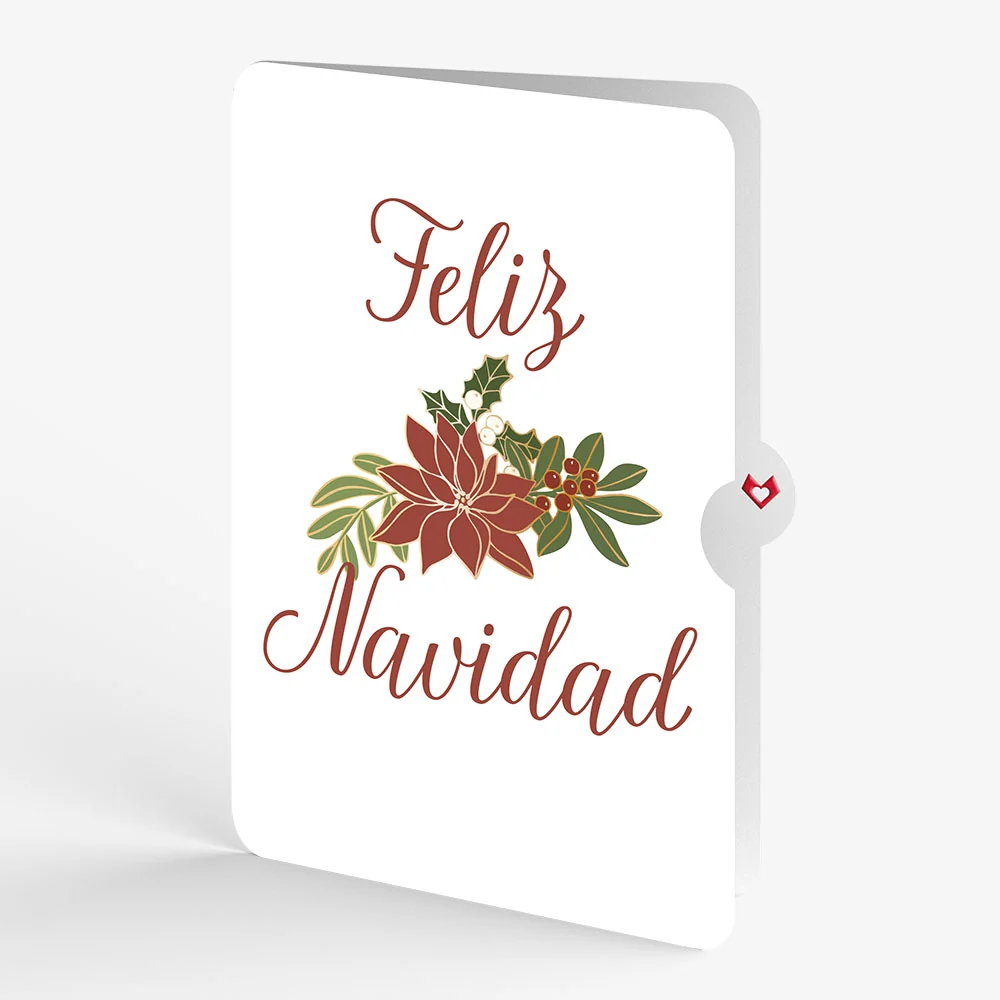 Lovepop Season's Greetings Poinsettia Wreath Pop-Up Card and Spanish Christmas Sentiment Set - Image 4