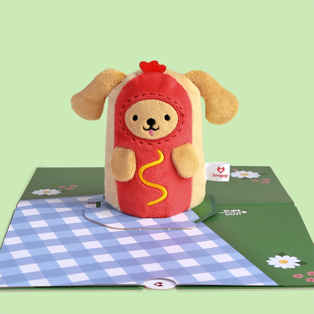 Lovepop 'Hot Dog!' Plushpop Card - Image 4