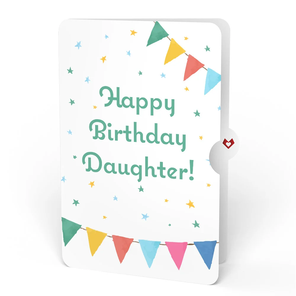 Lovepop Sprinkles Birthday Cake Pop-Up Card and Starry Pennant Sentiment Set for Daughter Candle - Image 4