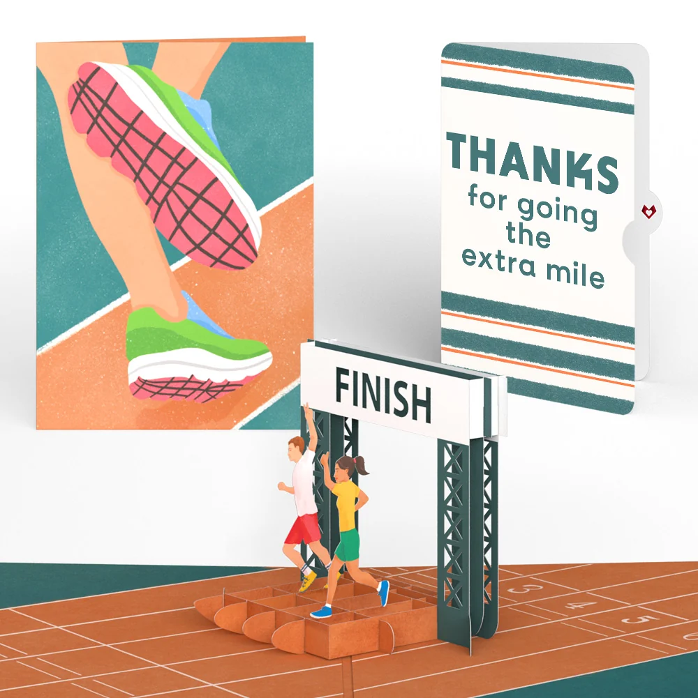 Lovepop Race Day Running Thank You Pop-Up Card and Sentiment Set