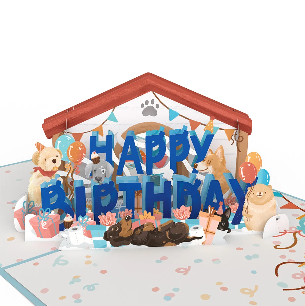 Lovepop Happy 5th Birthday Dogs Pop-Up Card and Sentiment Set - Image 3