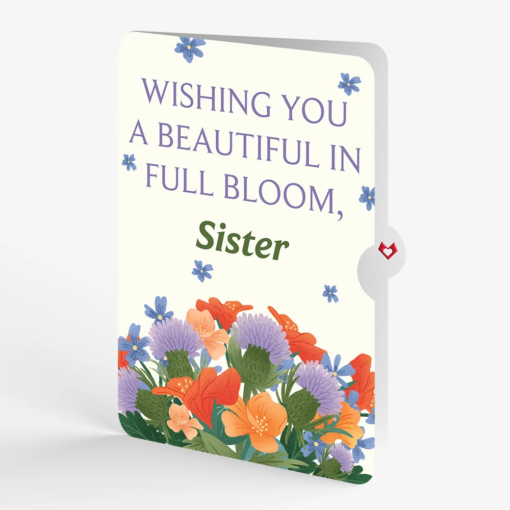 Lovepop Birthday Bouquet of Happiness Pop-Up Card and Sentiment Set for Sister Vase - Image 4