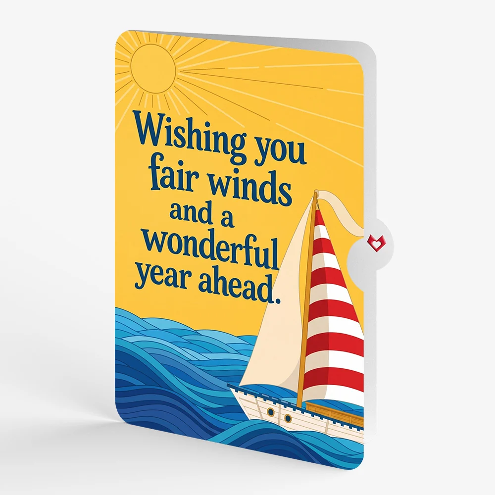 Lovepop Sailboat on the Horizon Birthday Pop-Up Card and Fair Winds Sentiment Set - Image 4