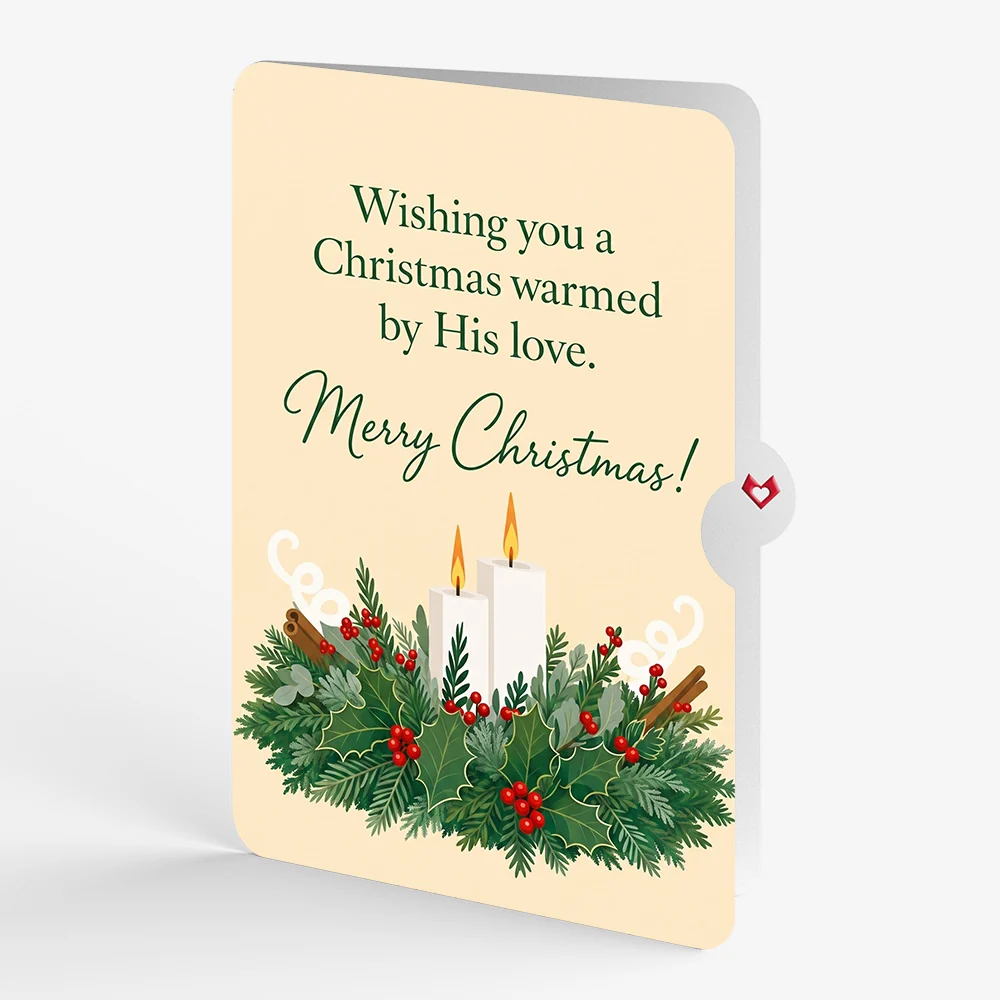 Lovepop Winter Greens Christmas Candle Pop-Up Card and His Love Sentiment Set - Image 4