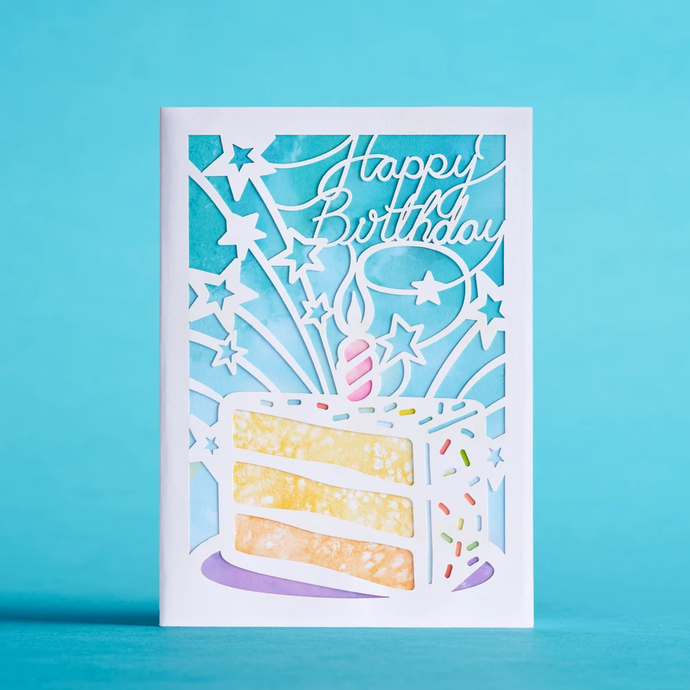 Lovepop Birthday Sprinkles Cake Slice: Lovepop Moments Card Candle