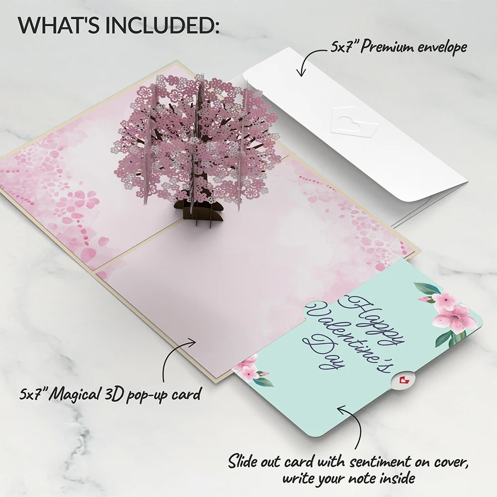 Lovepop Cherry Blossom Valentine Pop-Up Card and Sentiment Set - Image 2