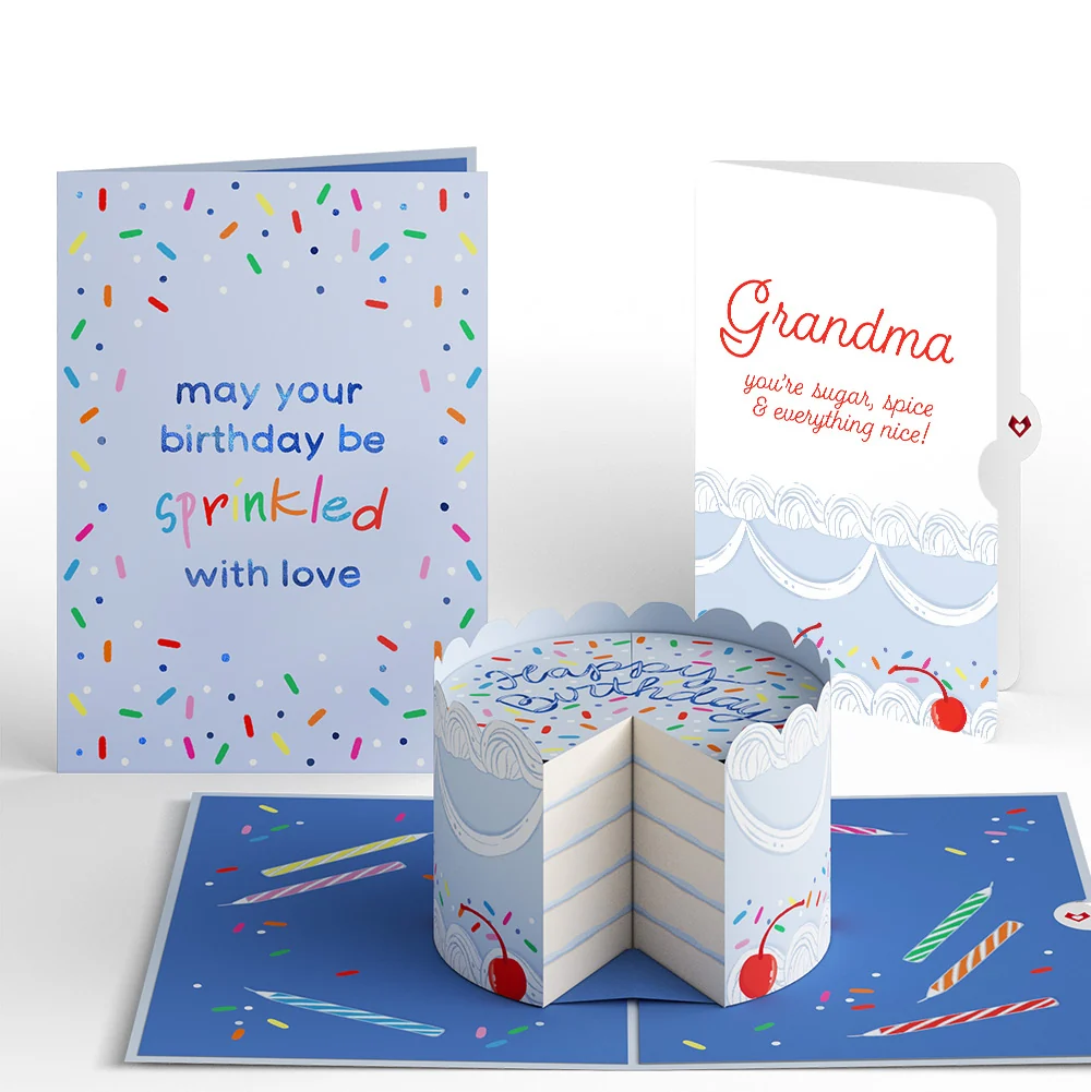 Lovepop Sprinkled with Love Birthday Cake Pop-Up Card and Sentiment Set for Grandma