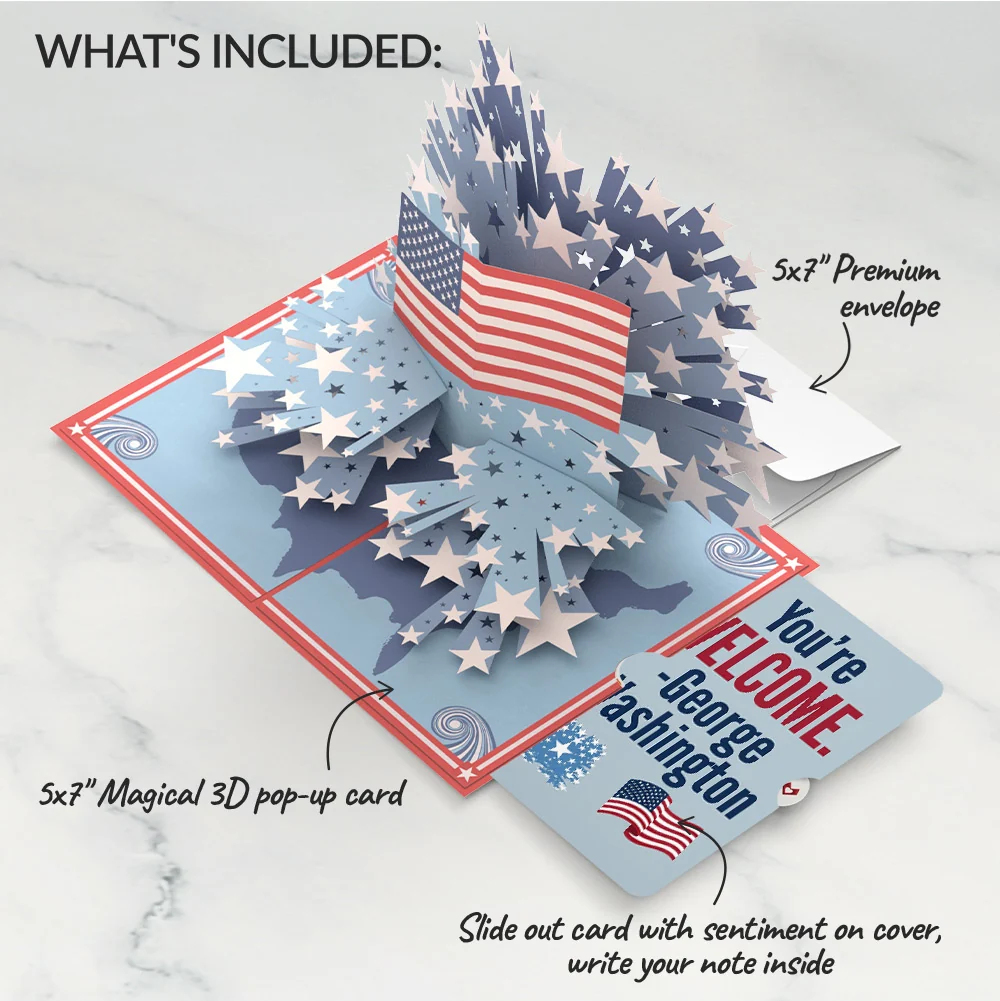 Lovepop From Sea to Shining Sea 4th of July Pop-Up Card and Washington's Welcome Sentiment Set - Image 2