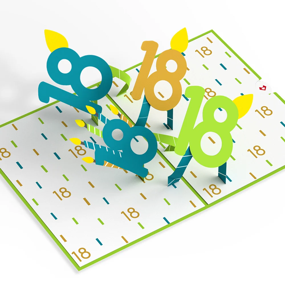 Lovepop Official Adult 18th Birthday Pop-Up Card Candle - Image 3