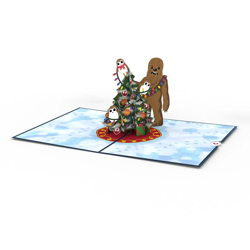 Lovepop Star Wars Chewie & Porgs Christmas Pop-Up Card - Image 3