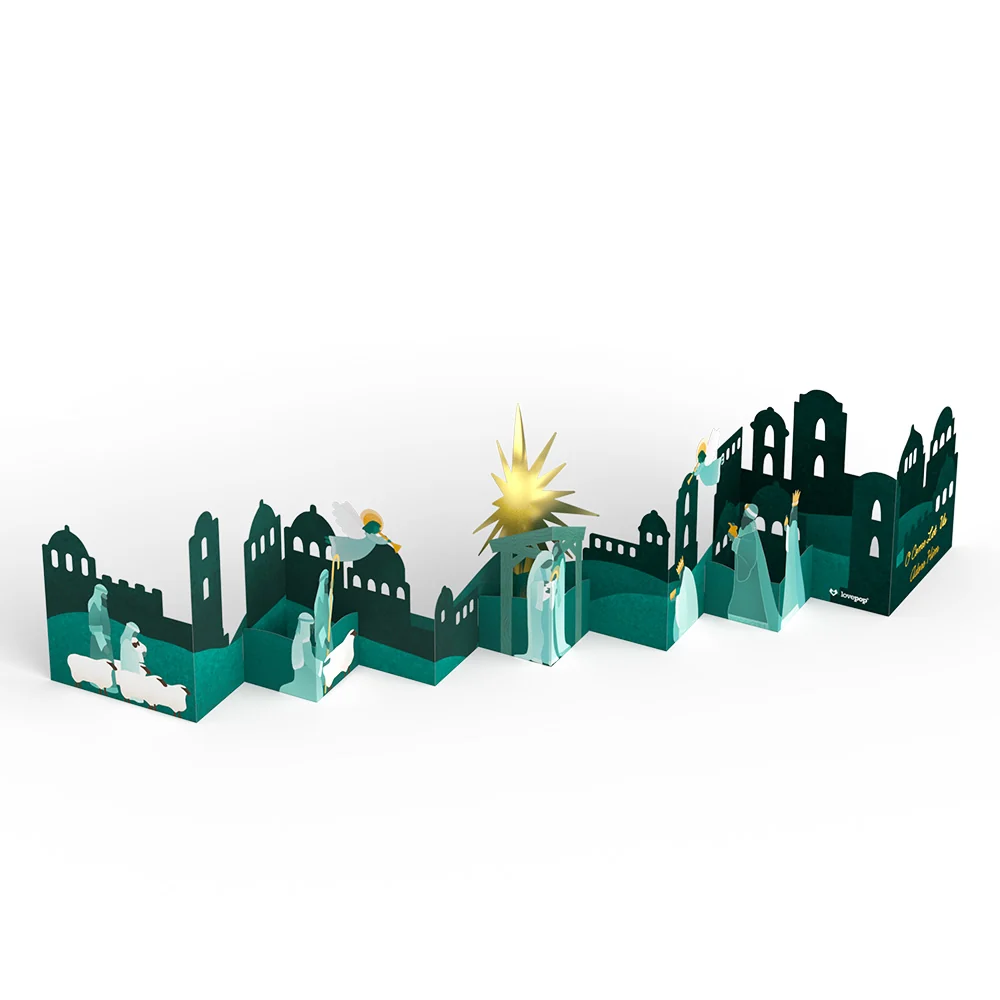 Lovepop Nativity Scene Loooooong Card (Expands to 2 feet) - Image 7