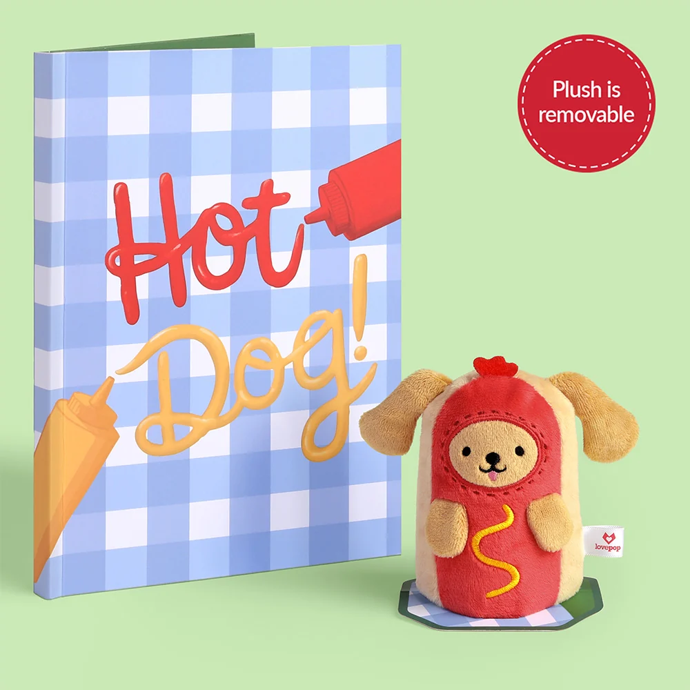 Lovepop 'Hot Dog!' Plushpop Card