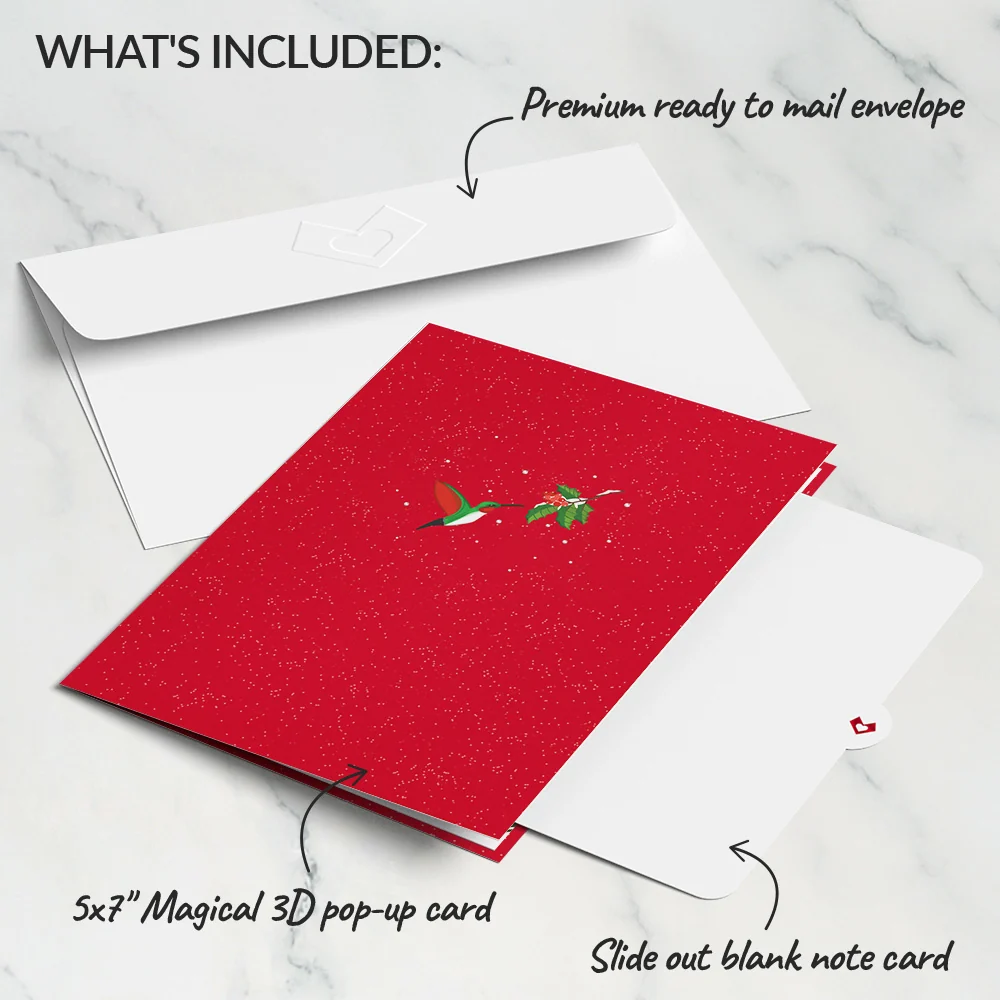 Lovepop Winter Hummingbird Pop-Up Card - Image 5