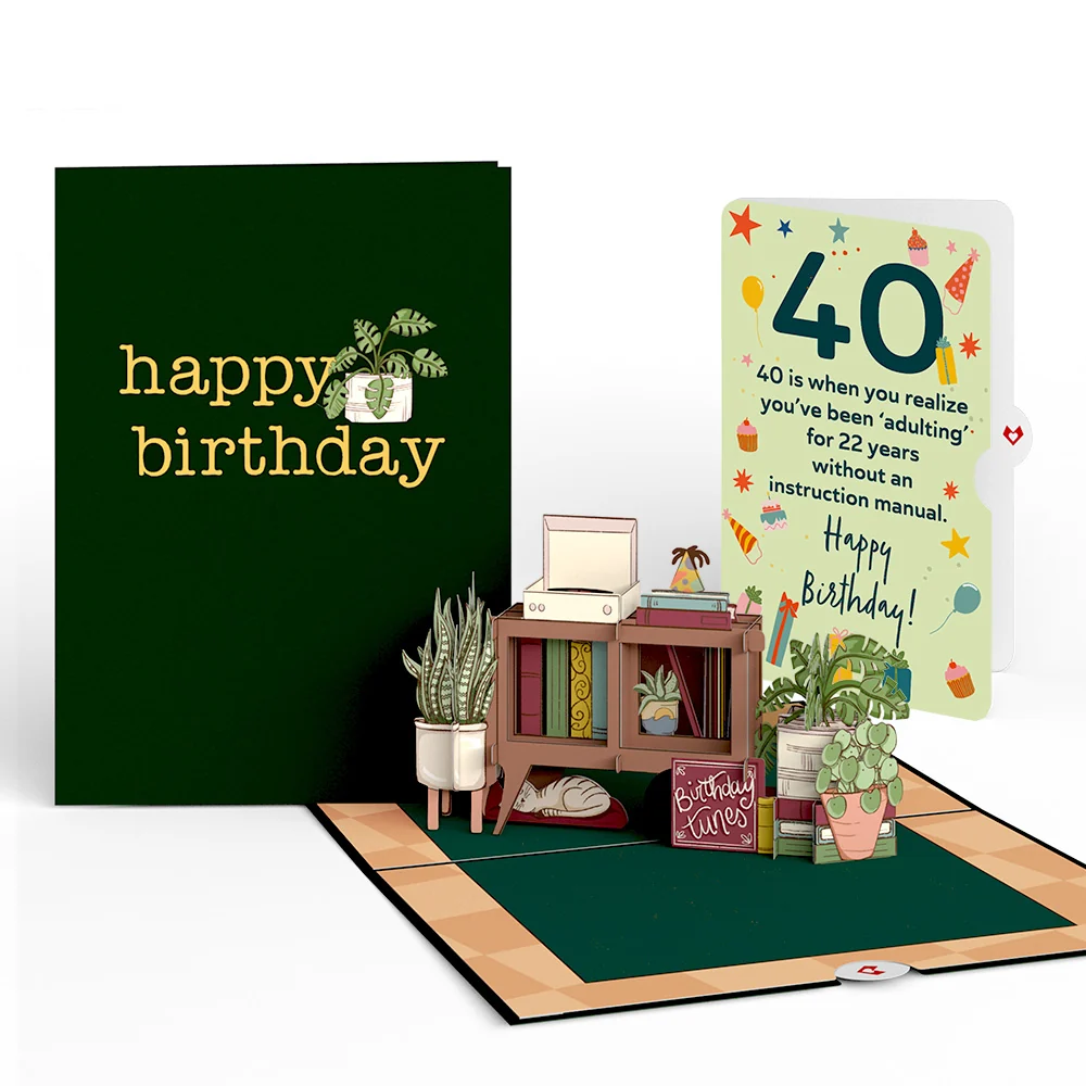 Lovepop 40th Birthday Houseplants Pop-Up Card and Sentiment Set