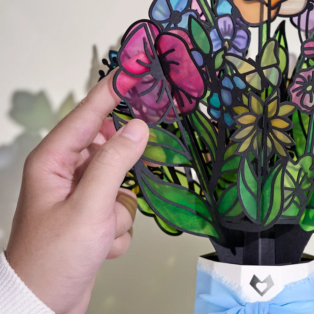 Lovepop Birthday Butterfly Pop-Up Card & Suncatcher Bouquet Bundle - Image 5