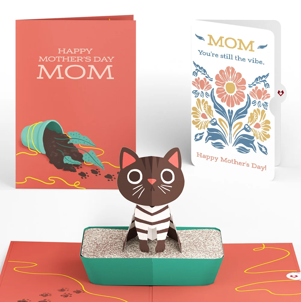 Lovepop Thanks for Putting Up with My Crap Mother’s Day Pop-Up Card and Folk Art Bloom Sentiment Set for Mom