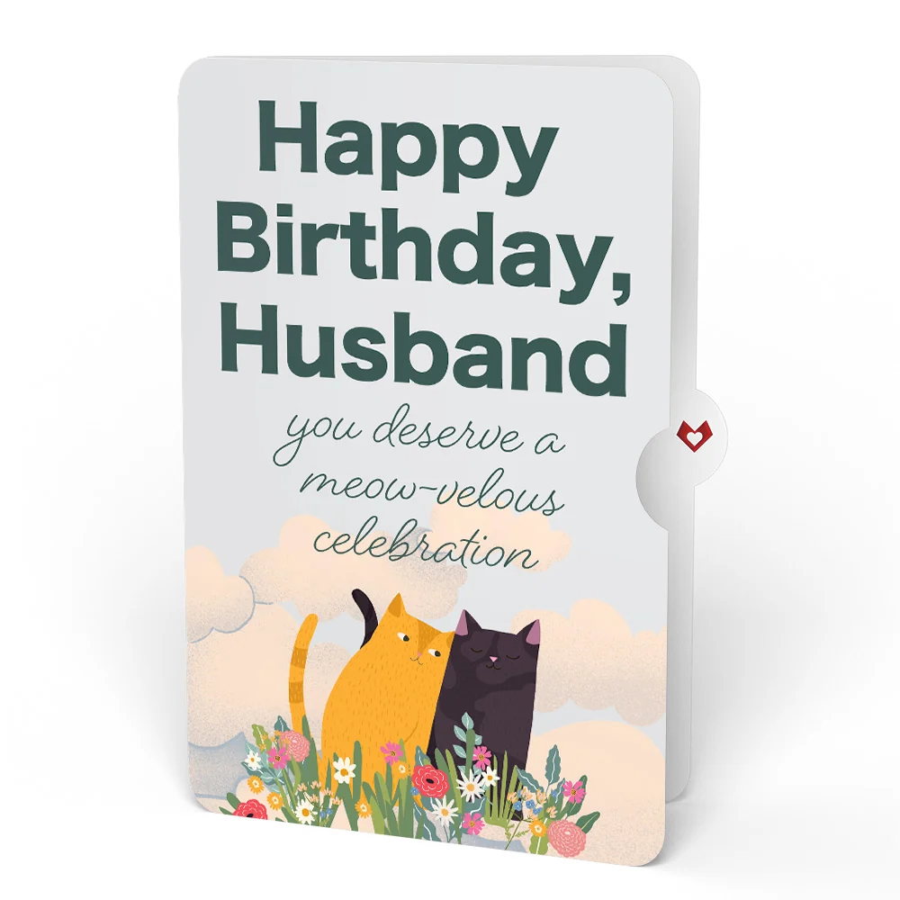 Lovepop Feline Fancy Birthday Glitter Bouquet and Sentiment Set for Husband Vase - Image 4