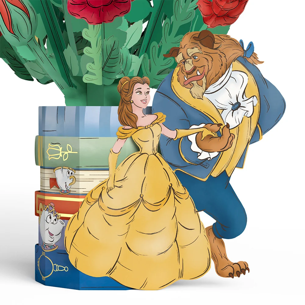 Lovepop Disney’s Beauty and the Beast Suncatcher Card & Flower Buds Bouquet Bundle - Image 6