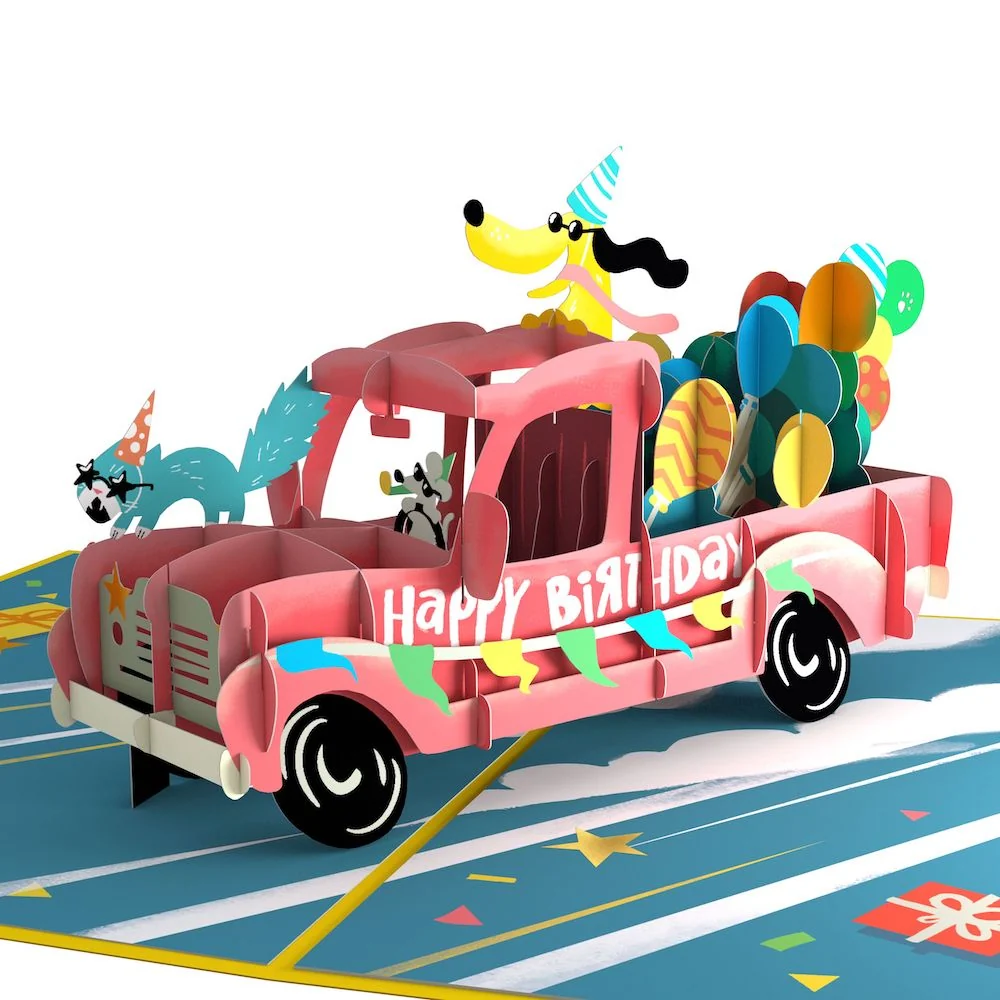 Lovepop 70th Birthday Truck Pop-Up Card and Sentiment Set - Image 3
