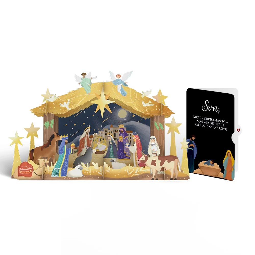 Lovepop Nativity Christmas Giant Pop-Up Gift and Sentiment Set for Son