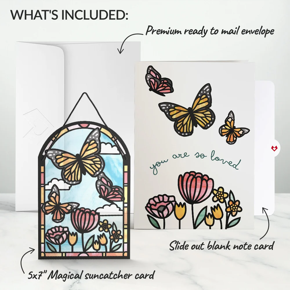Lovepop You Are So Loved Butterflies Suncatcher Card - Image 6