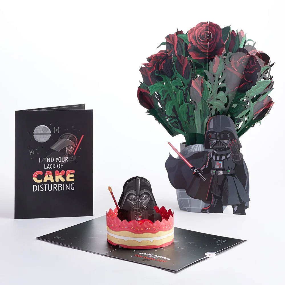 Lovepop Star Wars Darth Vader Birthday Pop-Up Card & Flower Buds Bouquet Bundle