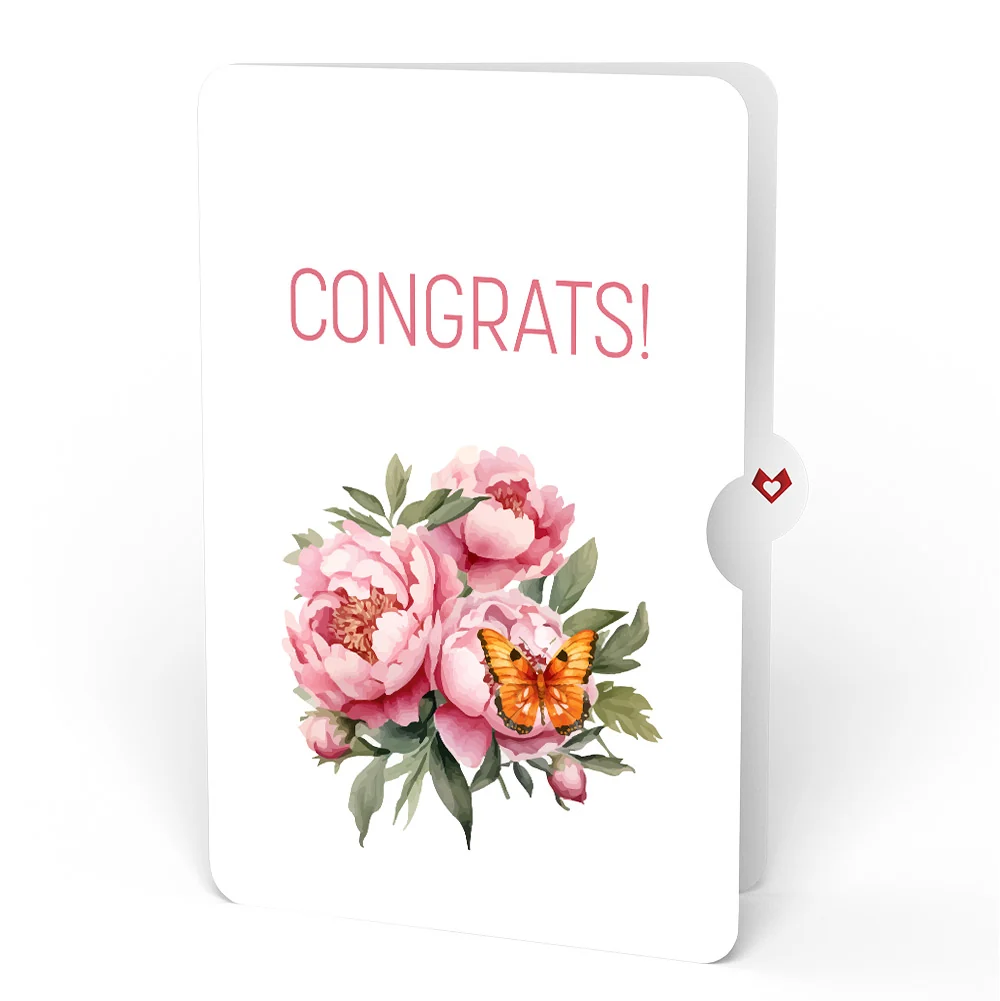Lovepop Born to Bloom: November Birth Month Flowers Congratulations Pop-Up Card and Sentiment Set Cream - Image 4