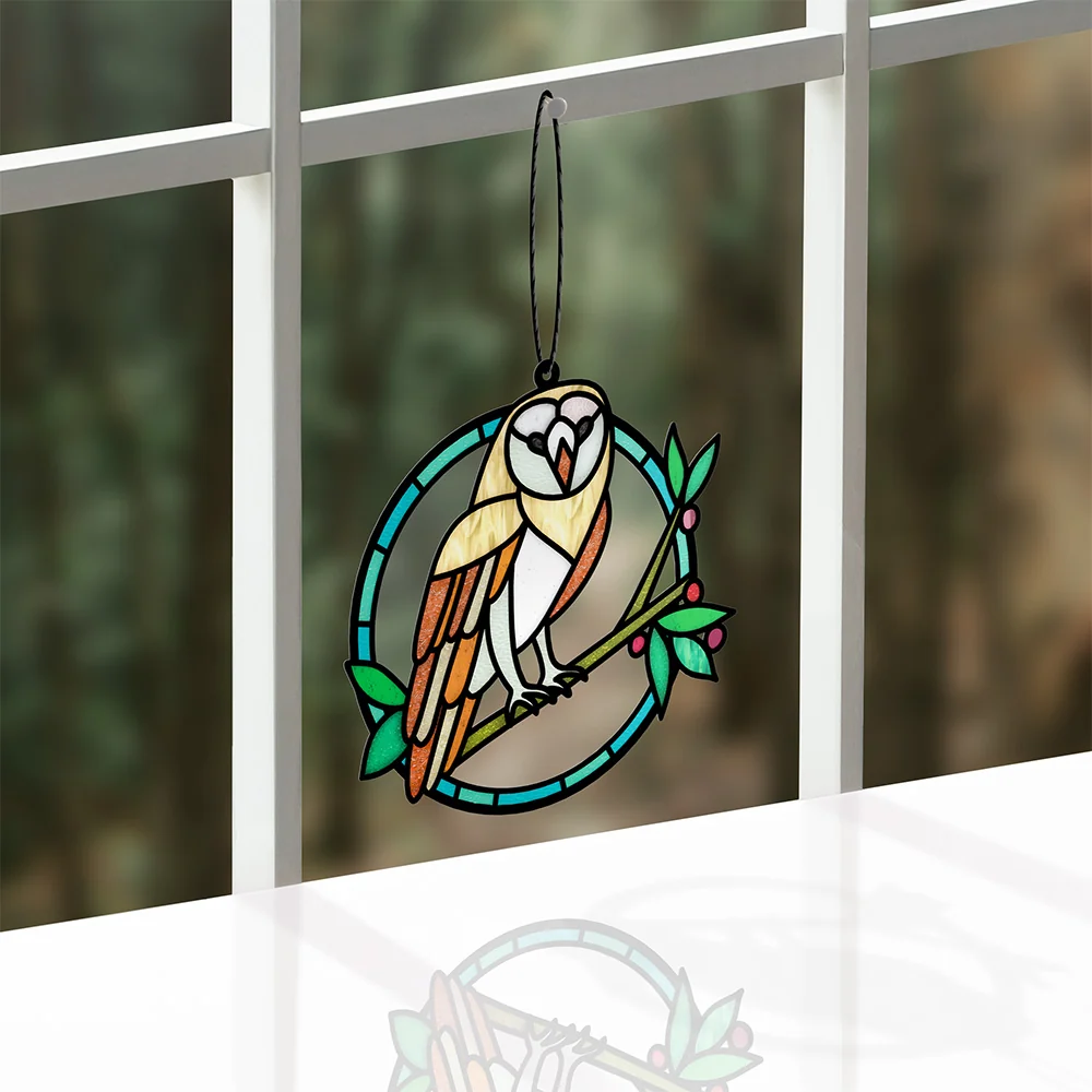 Lovepop Nature's Peace Owl Suncatcher Card