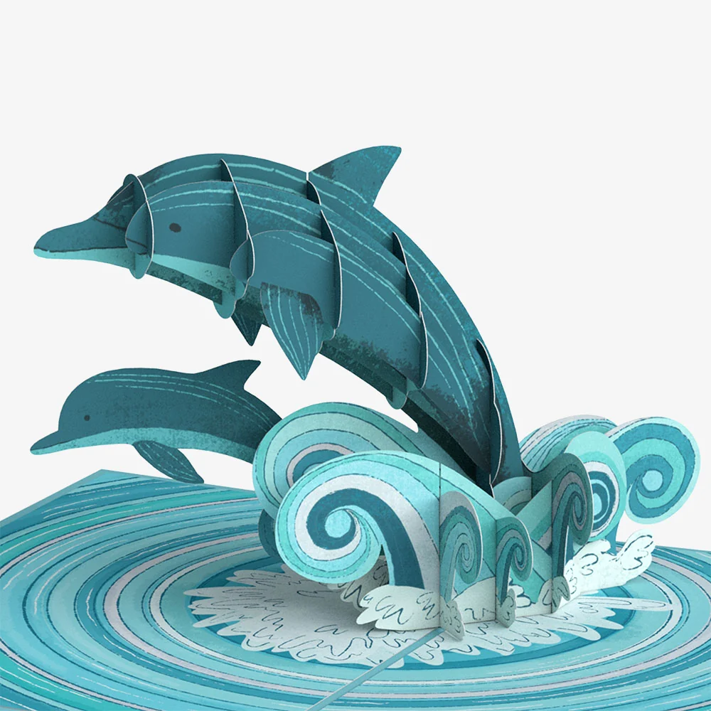 Lovepop Playful Dolphins Birthday Pop-Up Card and Flippin' Prime Sentiment Set - Image 3