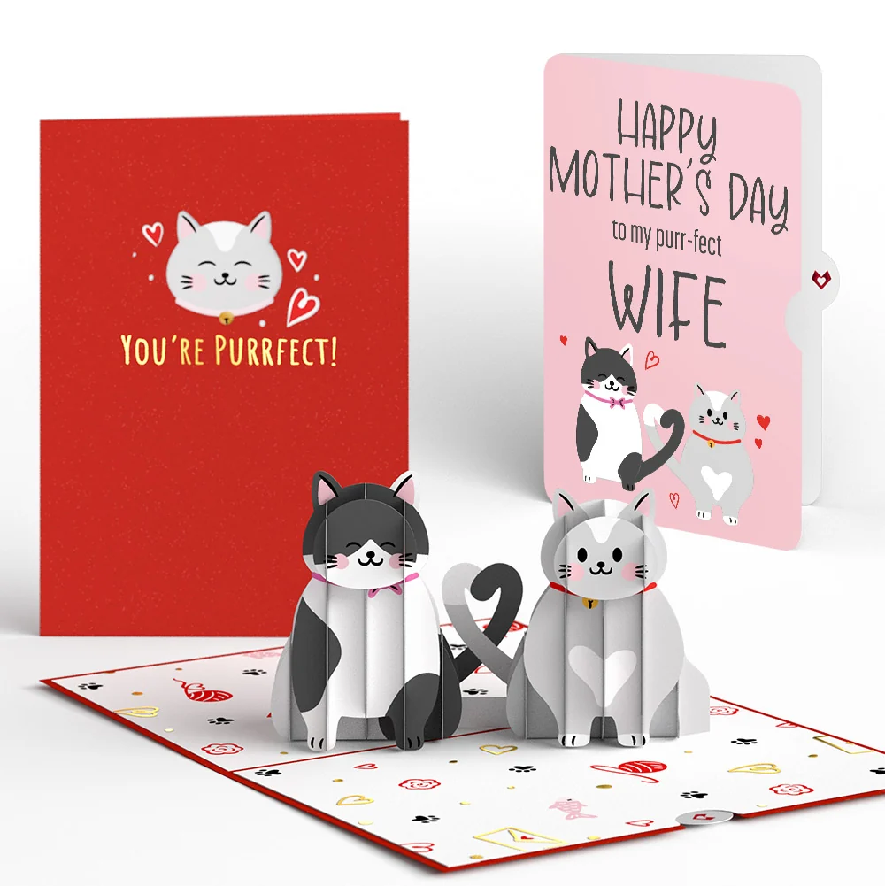 Lovepop Love Cats Mother’s Day Pop-Up Card and Sentiment Set for Wife