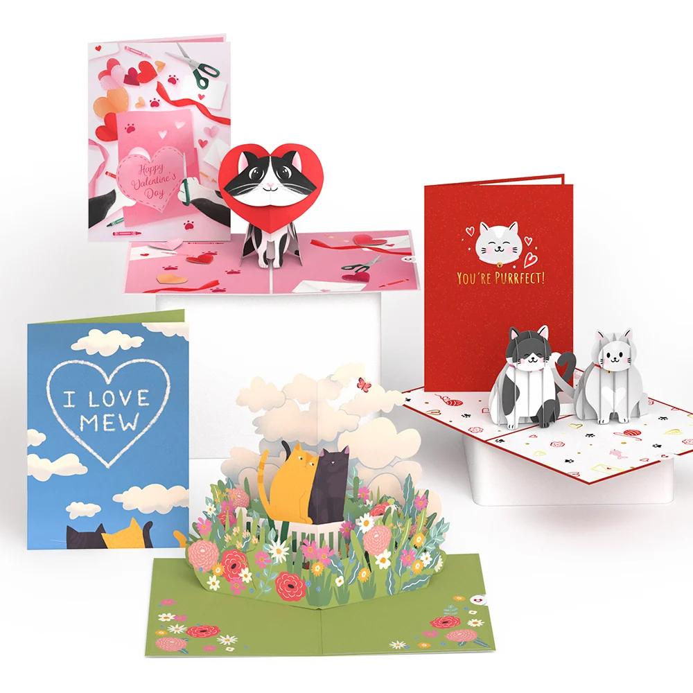 Lovepop Valentine’s Day Cats 3-Pack