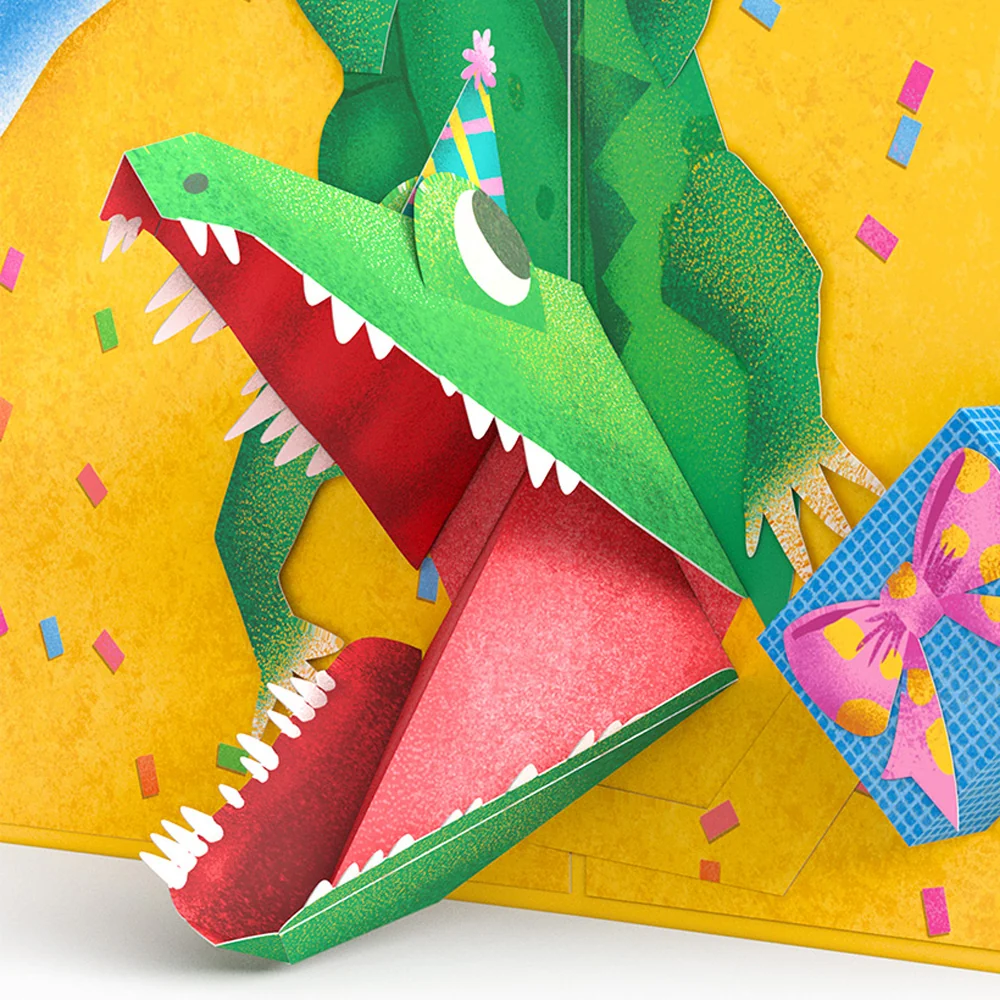 Lovepop Snappy Birthday Alligator Pop-Up Card - Image 3