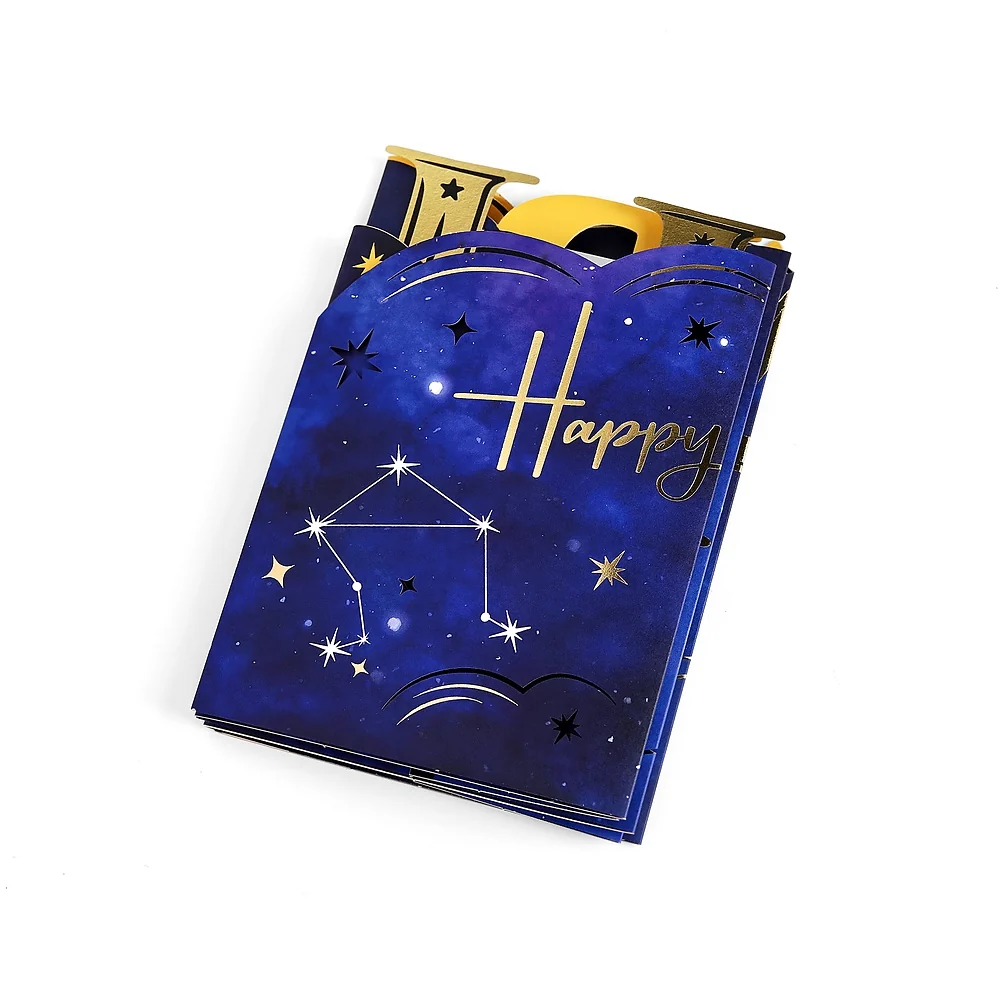 Lovepop Libra Zodiac Birthday Loooooong Card (Expands to 18 inches) Scale - Image 2