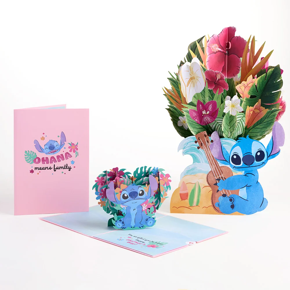 Lovepop Disney's Stitch Mother’s Day Pop-Up Card & Flower Buds Bouquet Bundle