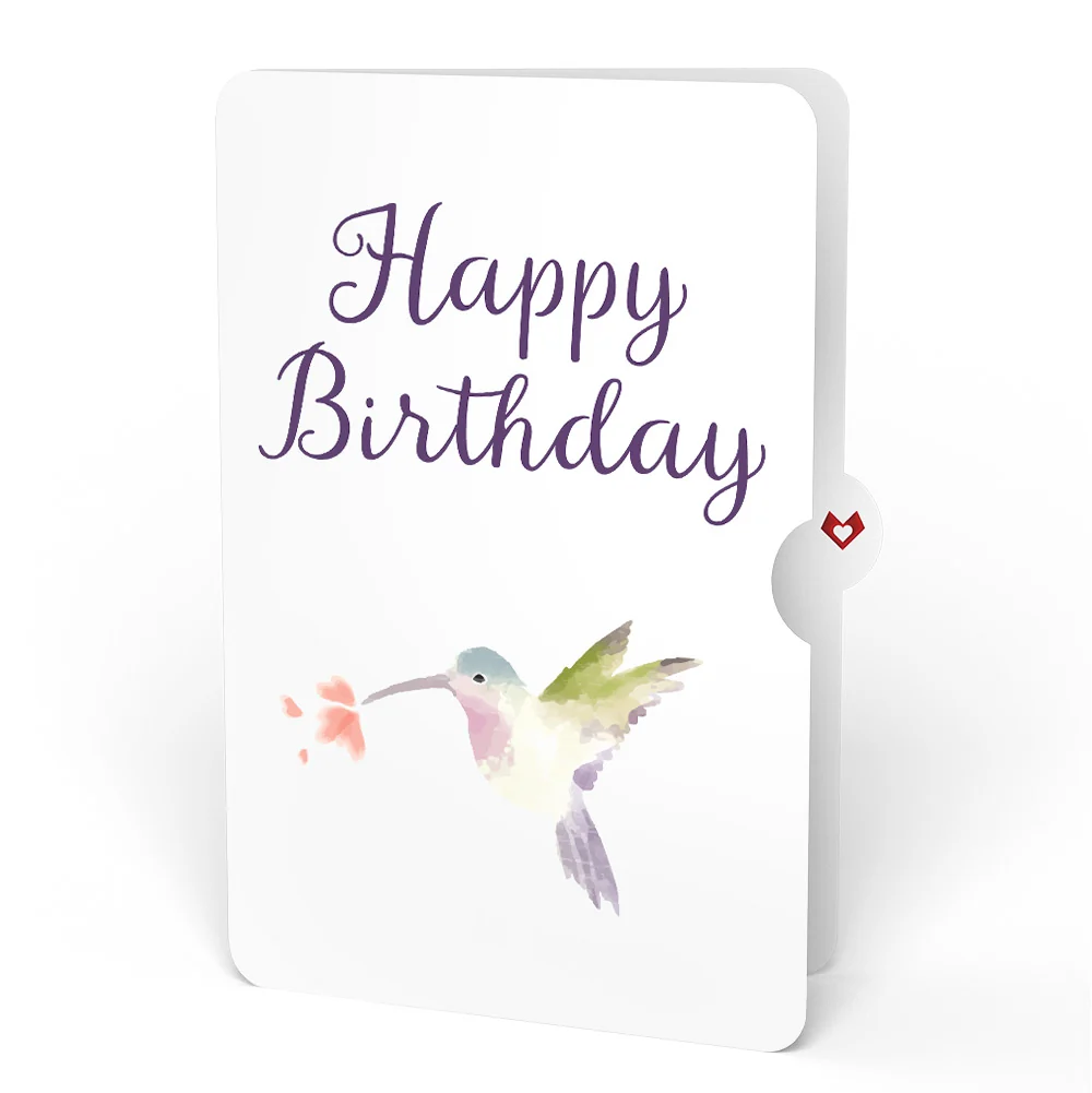 Lovepop Hummingbird Birthday Pop-Up Card and Sentiment Set - Image 4