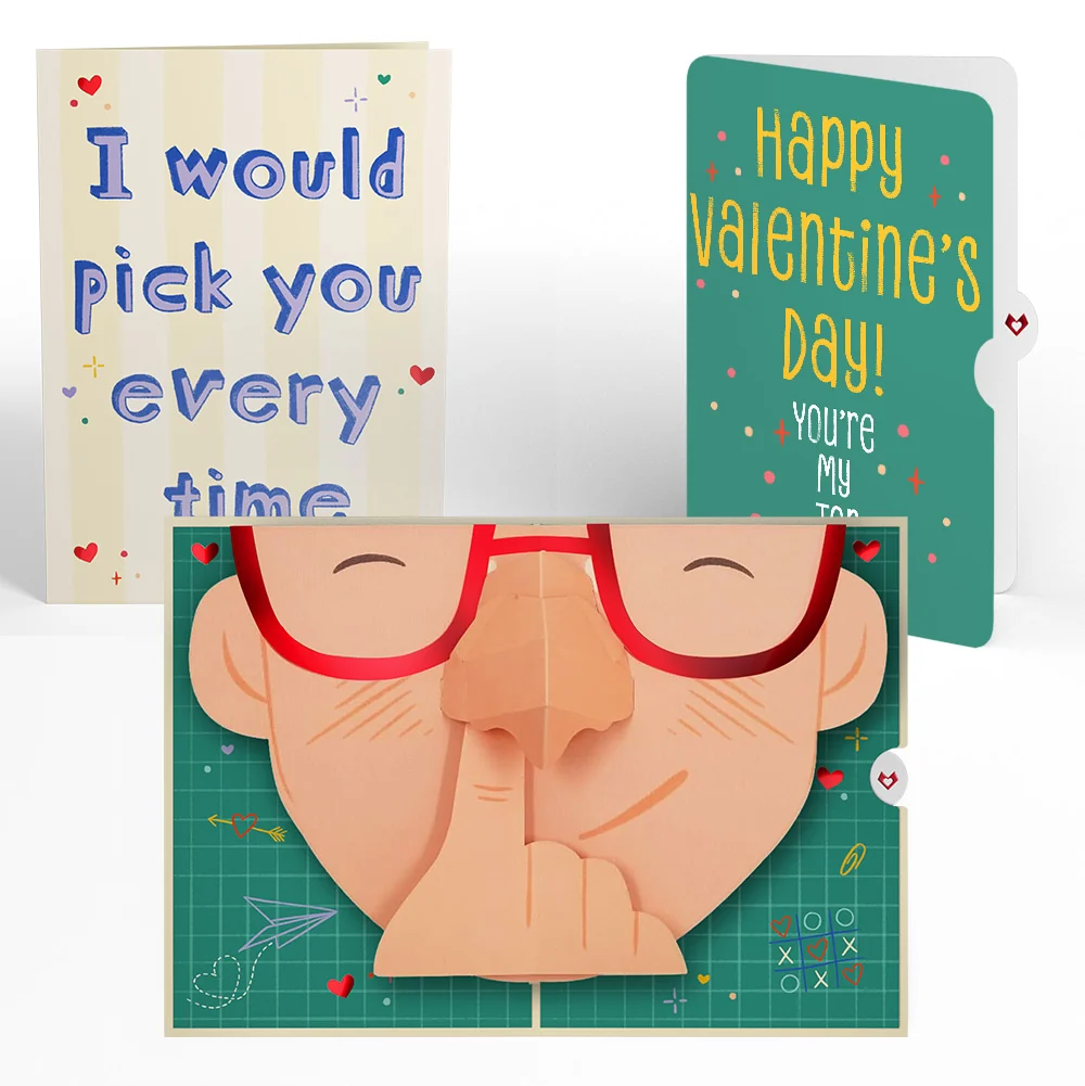 Lovepop Pick You Every Time Valentine Pop-Up Card and Sentiment Set Glass