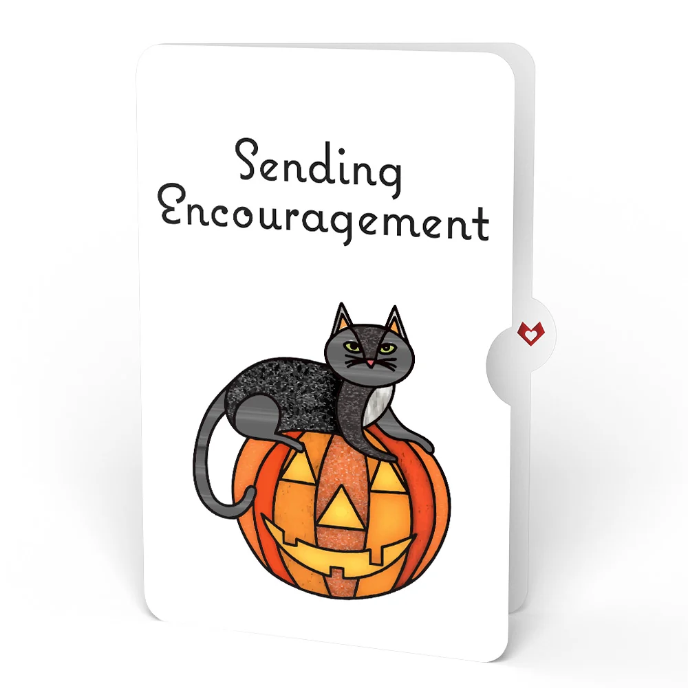 Lovepop Spooky Vibes Halloween Cat Suncatcher Card and Encouragement Sentiment Set - Image 4