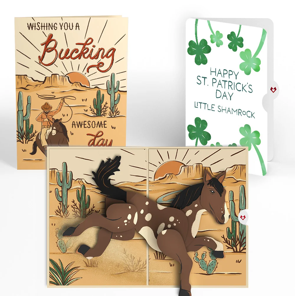 Lovepop Bucking Awesome Day St. Patrick’s Day Pop-Up Card and Sentiment Set