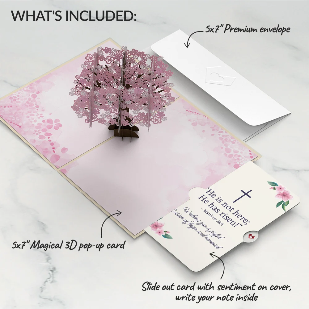 Lovepop Cherry Blossom Easter Pop-Up Card and Sentiment Set - Image 2