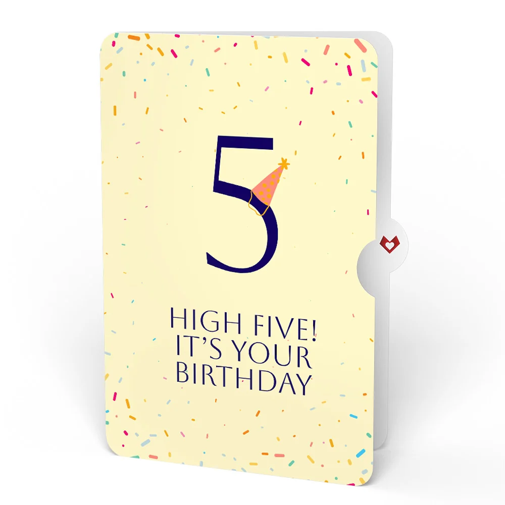 Lovepop Wishing You a Happy 5th Birthday Music and Lights Pop-Up Card and Party Hat Sentiment Set - Image 4