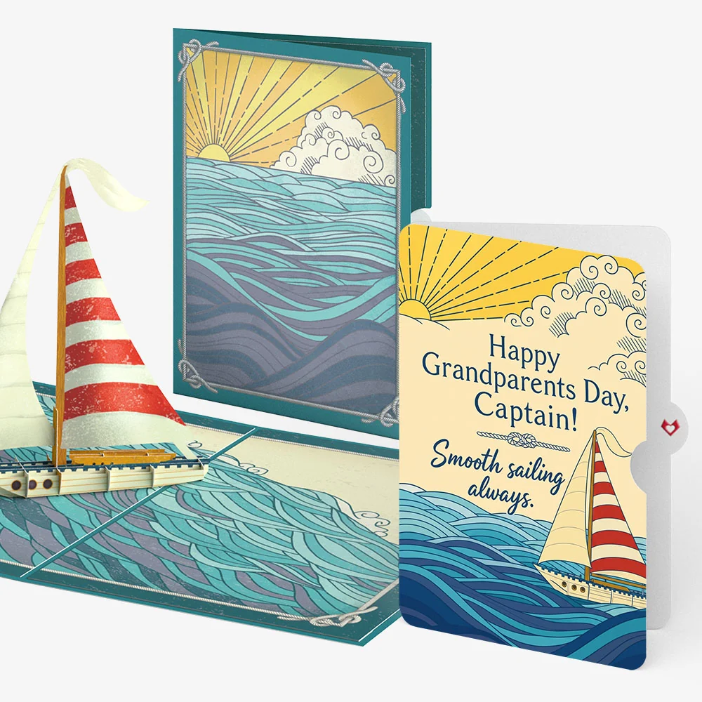 Lovepop Sailboat on the Horizon Pop-Up Card and Grandparents Day Sentiment Set