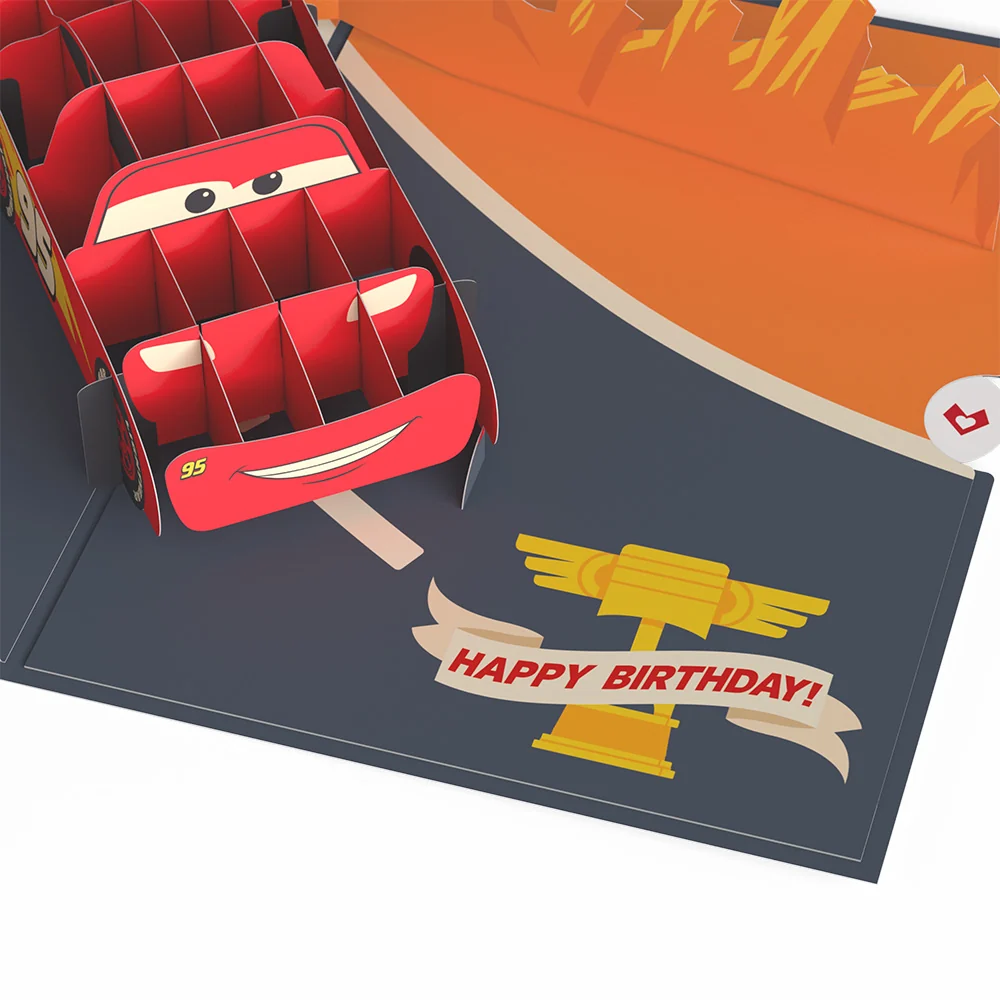 Lovepop Disney and Pixar Cars Lightning McQueen Kachow! Birthday Pop-Up Card - Image 5