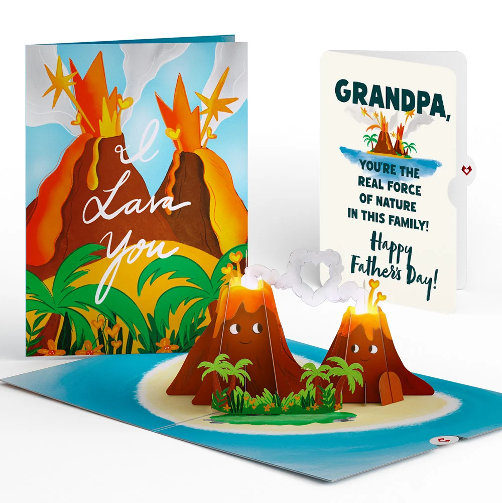 Lovepop I Lava You Father's Day Light-Up Pop-Up Card and Sentiment Set for Grandpa