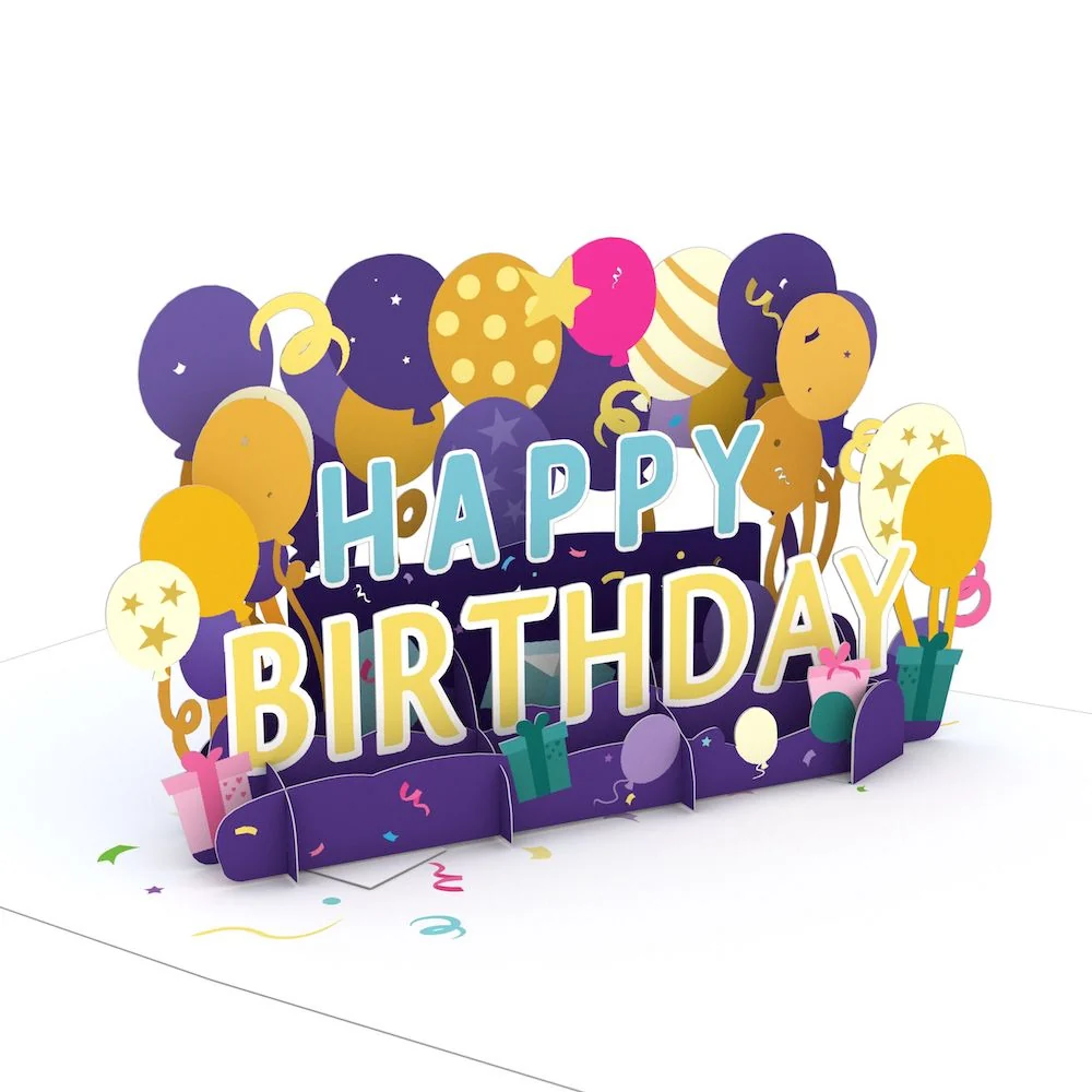 Lovepop Happy Birthday Balloons: Paperpop Card - Image 2