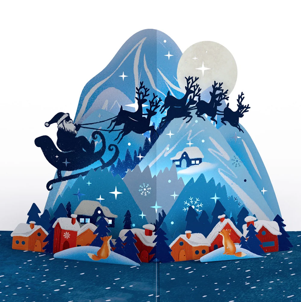Lovepop Christmas Eve Sleigh Ride Music and Lights Pop-Up Card and Sentiment Set for Daughter - Image 3