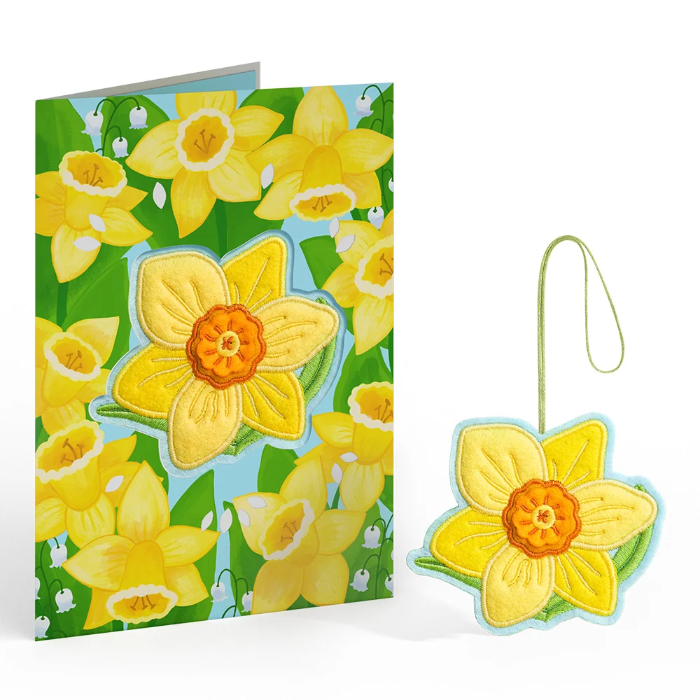 Lovepop Sunny Daffodil HeartFelt Charm Card - Image 2