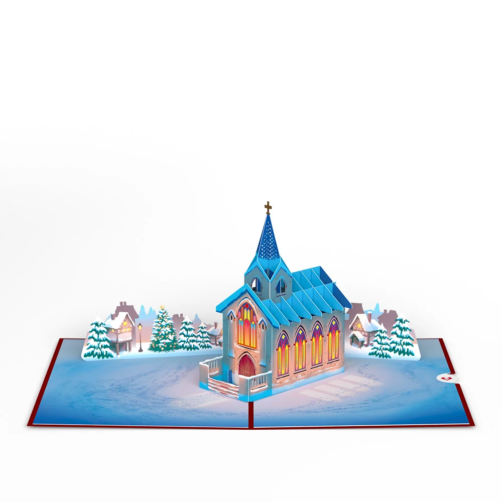 Lovepop Stained Glass Christmas Chapel Pop-Up Card - Image 3