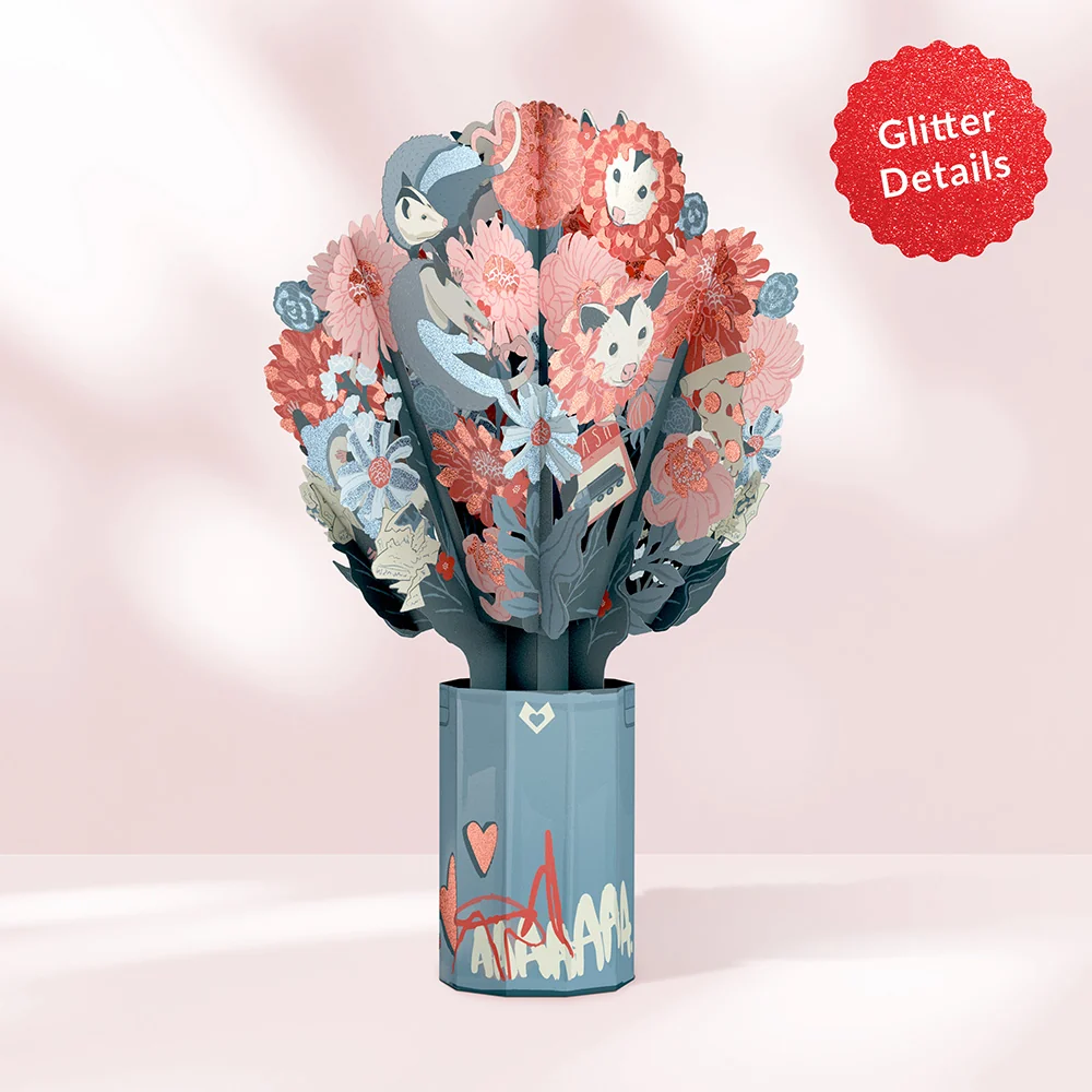 Lovepop Party Possums Glitter Bouquet